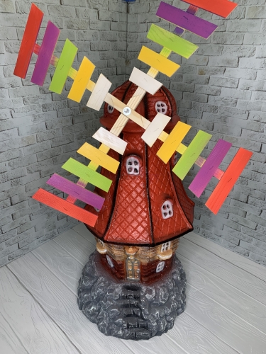 П-029 (Мельница большая  фигура из полистоуна H- 96 cм )